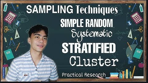 SAMPLING TECHCNIQUES - Simple Random, Systematic, Stratified, Cluster || PRACTICAL RESEARCH