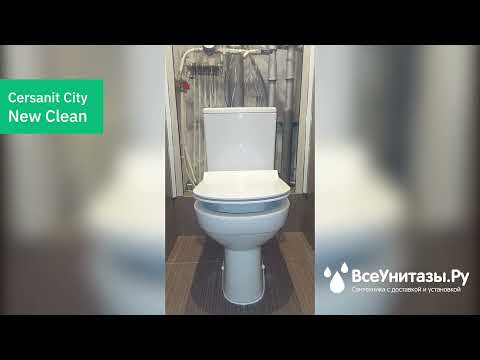 Проверка смыва безободкового унитаза Cersanit City New Clean после установки от ВсеУнитазы.ру