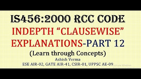 IS 456 Code Explanation|Part-12|RCC Code|Clausewise In-depth Discussion of Provisions|IESGATEWiz