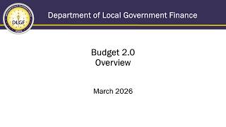 Budget 2.0 Virtual Training