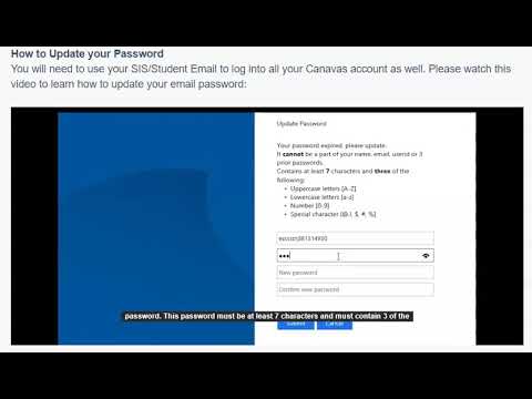 Update your password for SIS and Canvas at Pierce