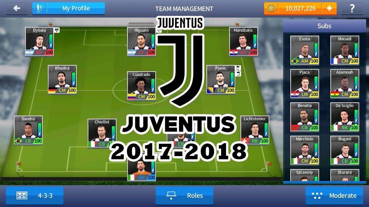 Juventus 2017 2018 Dream League Soccer 2017 Save Data Mod