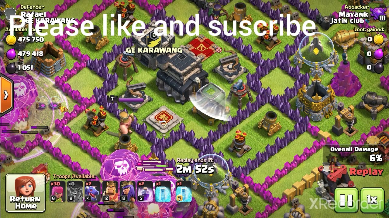 Hybrid Army For Town Hall 9 In Multiplayer Battles YouTube