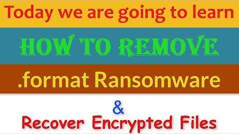 Remove .Format File Virus/.Format Ransomware (+Recover Files)