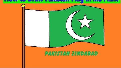 How to draw Pakistan Flag in Ms Paint / Pakistan flag