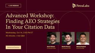 Advanced Workshop: Finding AEO Strategies In Your Citation Data