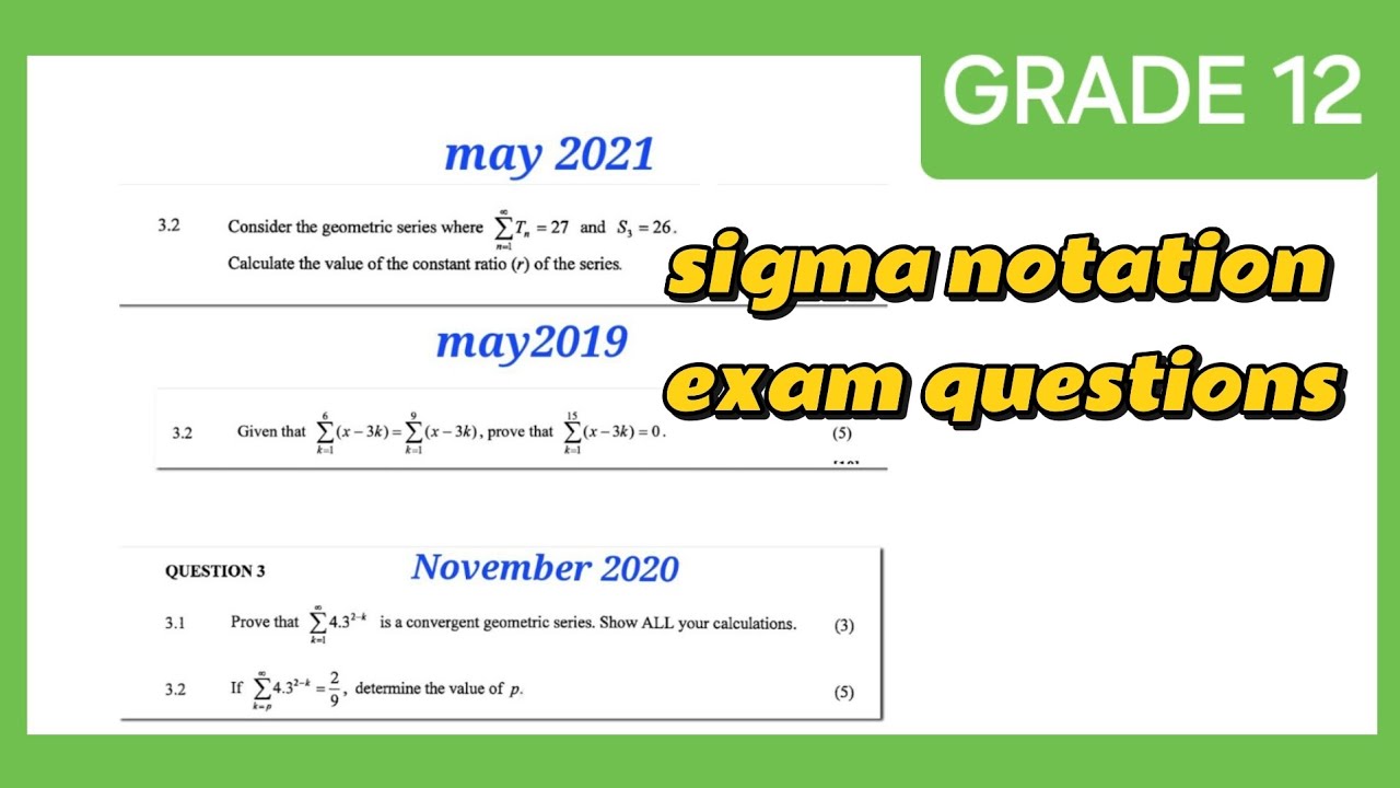 Вопросы к экзамену по обозначению сигма для 12 класса | Числовые закономерности для 12 класса / П...