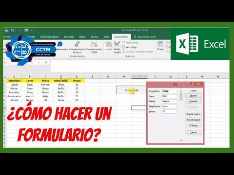 Cómo hacer un Formulario y un botón en Excel? (Básico) - YouTube