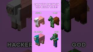 Can You Pause In The Right Time shorts minecraft