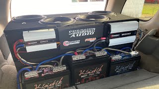 4 12S ON 5,000 WATTS TEAR UP THIS TRUCK!
