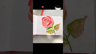 Easy rose for beginner watercolour #art