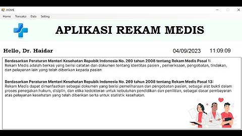 Aplikasi Rekam Medis - VB.Net 2022 menggunakan MySql