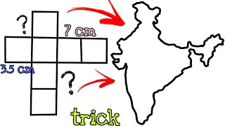 India map drawing tutorial/how to draw India map in step by step instructions  #indiamap #mapdrawing