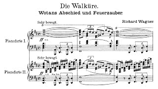 Richard Wagner - arr. Max Reger for 2 pianos - Die Walküre - Wotans Abschied und Feurzauber (score)