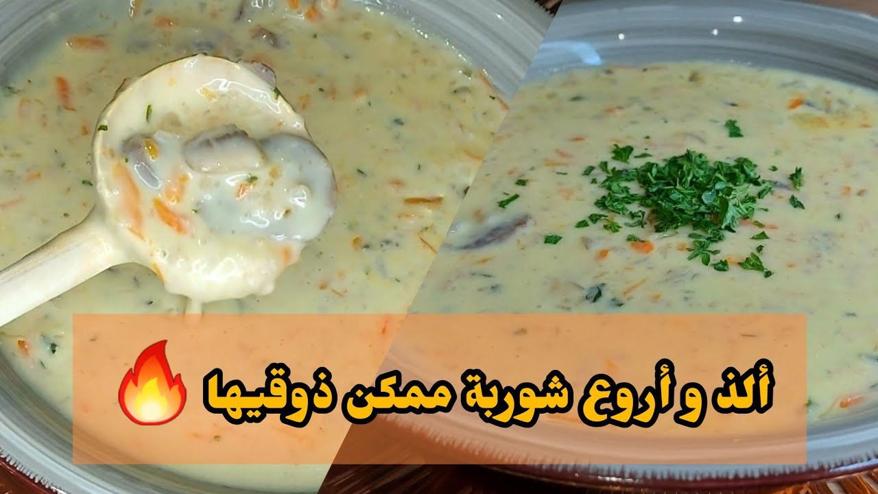 شوربة الفطر و الخضر من ألذ و أروع الشوربات 😍🔥