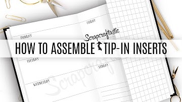 How to Fold and Assemble the Scrapcraftastic Tip-in/Foldout Pocket Size Printable TN Insert