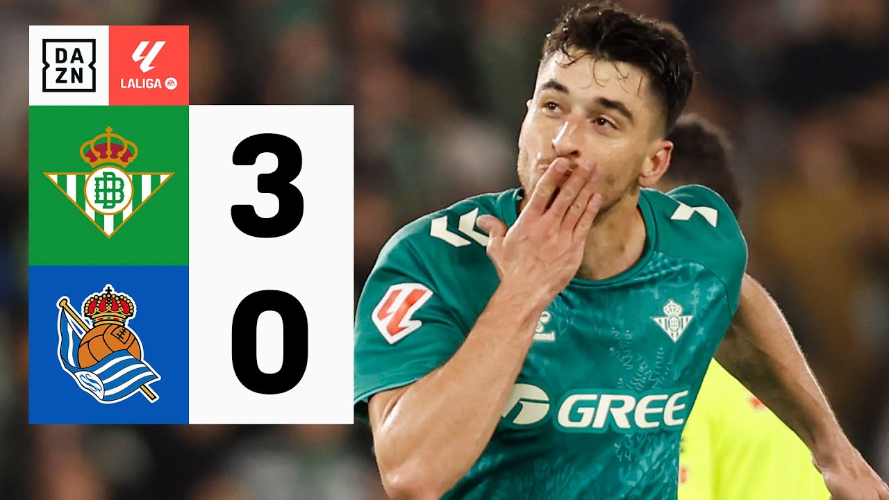 Real Betis vs Real Sociedad (3-0) | Resumen y goles | Highlights LALIGA ...