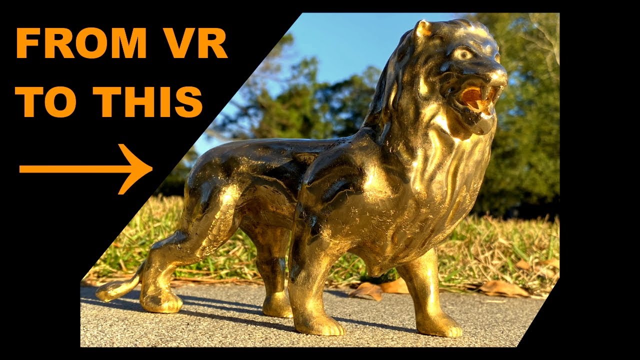 Virtual Reality Sculpting, 3D Printing, and Casting a Golden Lion - YouTube
