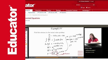 Calculus: Separable Differential Equations
