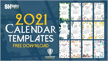 2021 | Calendar Templates Free Download | CorelDRAW | SK Graphics Studio