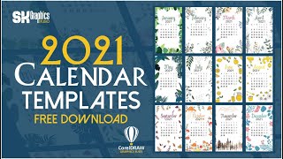 2021 | Calendar Templates Free Download | CorelDRAW | SK Graphics Studio screenshot 5