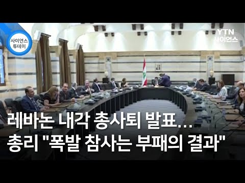 레바논 내각 총사퇴 발표…총리 &quot;폭발 참사는 부패의 결과&quot; / YTN 사이언스