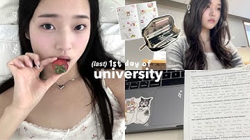 (last) first day of university vlog💌: grwm, long lectures, haircare routine, cute nails, busy days