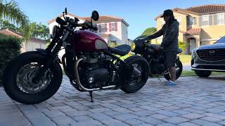 Cold start: Triumph Bobber and Thruxton RS