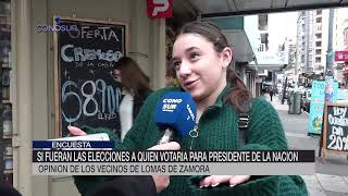 ENCUESTA EN LOMAS DE ZAMORA ¿A QUIEN VOTARIA PARA PRESIDENTE DE LA NACION?