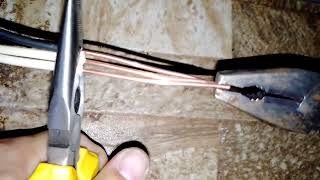 An easy way to splice three solid wires in Rat tail