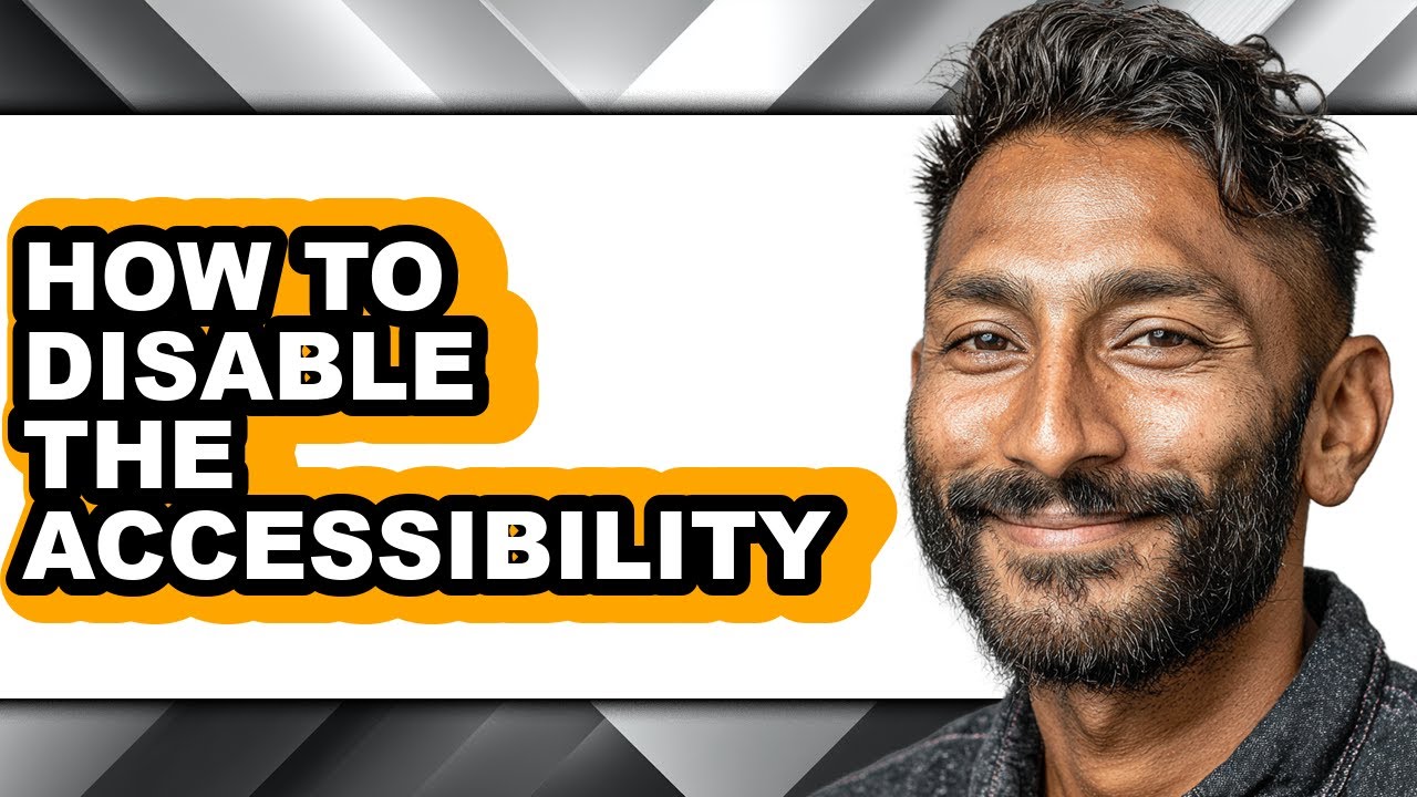 How to Disable the Accessibility (easy Method) - YouTube
