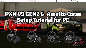 PXN V9 GEN2 Wheel Racing Simulator & Assetto Corsa Setup Tutorial for PC. #pxn #racingwheel