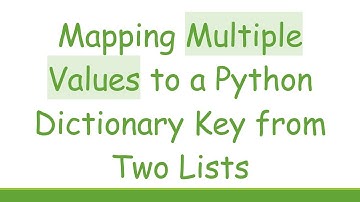 Mapping Multiple Values to a Python Dictionary Key from Two Lists