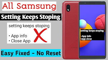SAMSUNG Settings keeps stopping app info close app | Samsung A01/M01 Core Settings keeps stopping