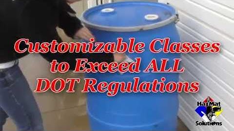 DOT HazMat and Dangerous Goods Training