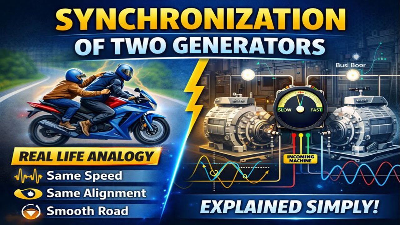 Synchronization of Two Generators | Explained with a Simple Real-Life Analogy