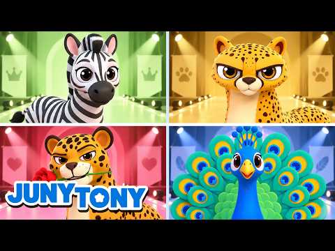 Fesyen Show Hewan | Zebra, Cheetah, Macan Tutul & Merak | JunyTony Bahasa Indonesia