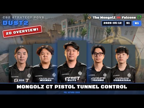MongolZ CT Pistol Tunnel Control vs The MongolZ - Dust2 - PGL Astana 2026