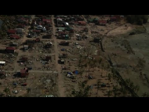 Aerial footage shows damage in Samar