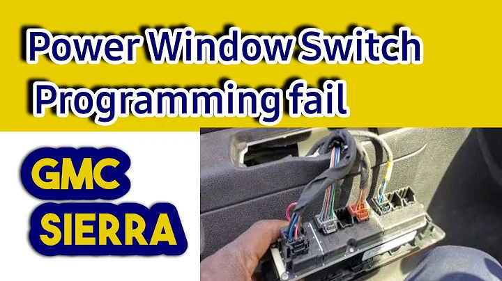 Gmc Sierra Power Window Switch Programming fail No Tech Suport Why