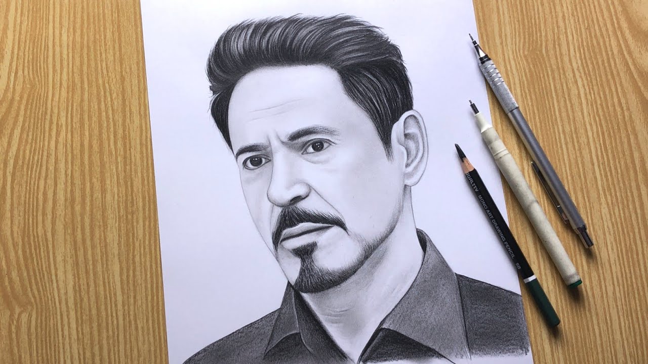Tony Stark Drawing by Vanessa Cole - Pixels
