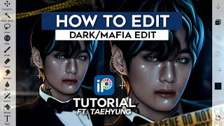 HOW TO EDIT | Dark/Mafia Edit Tutorial | ibisPaintX (Tutorial 26) Ft. BTS Taehyung screenshot 4