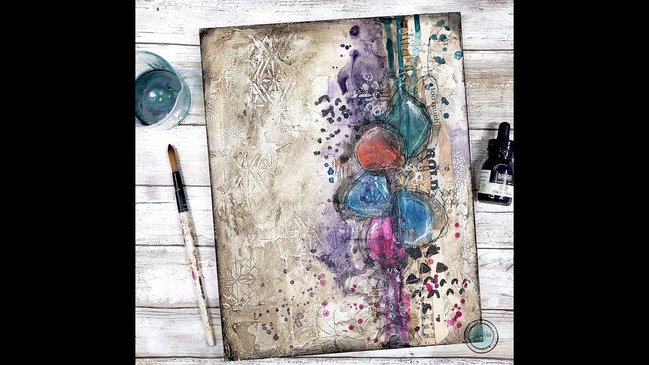 Stenciling with acrylic ink and layers of texture Sunday inspiration 3 ...