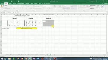Tutorial Excel 2013 o 2016, suma de matrices