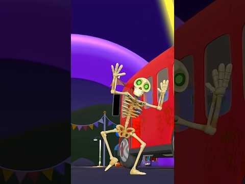 Wheels On The Spooky Bus #shorts #kidssongs #halloween