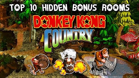 TOP 10 Secret Bonus Rooms in Donkey Kong Country | Super Nintendo [Original SNES Capture]