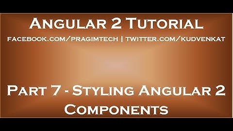 Styling van hoekige 2 componenten