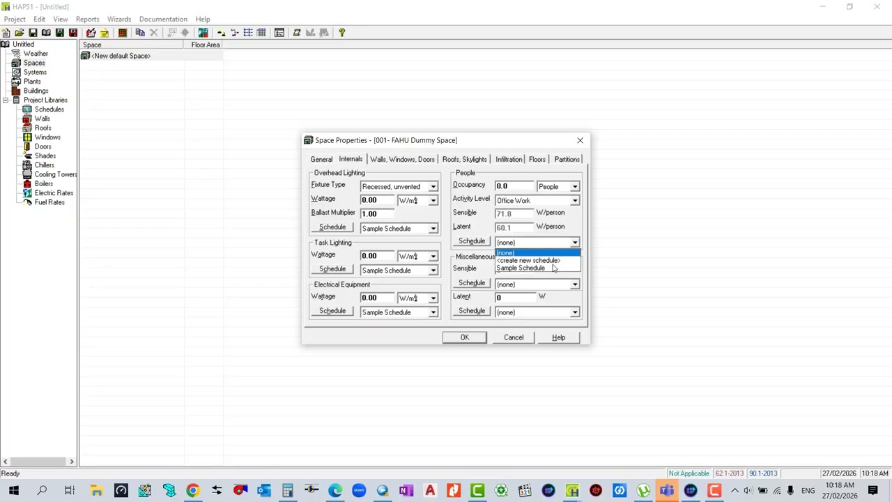 Using HAP for FAHU DOAS Calculation كيفية حساب احمال وحدة مناولة الهواء الفريش عن طريق الهاب
