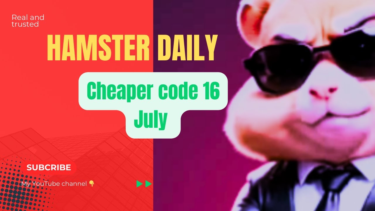 Today hamster daily cheaper code 16 July get now 😀 🤟 Online income 💥# ...