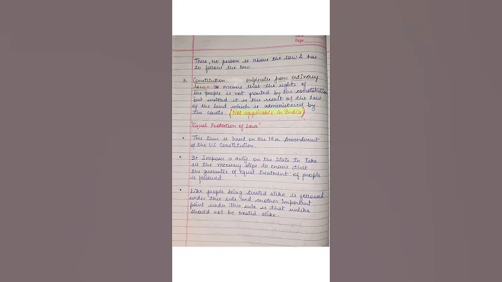 Article 14-Right To Equality | Constitution | Hand Written Notes #shorts #notes #article14 - DayDayNews